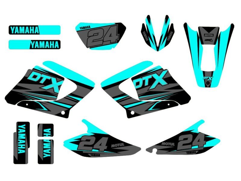kit déco yamaha dt 125 – airline cyan