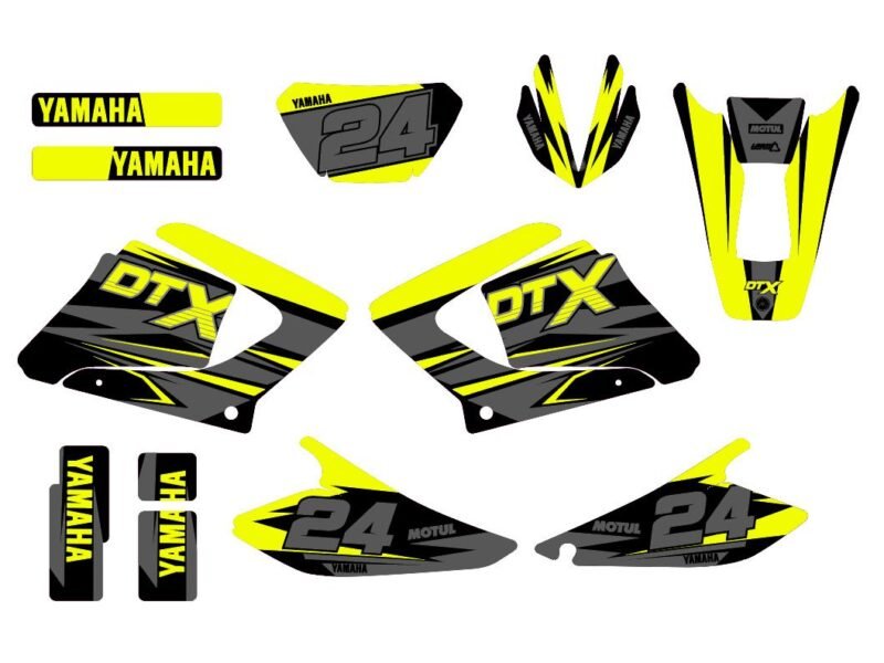 kit déco yamaha dt 125 – airline jaune