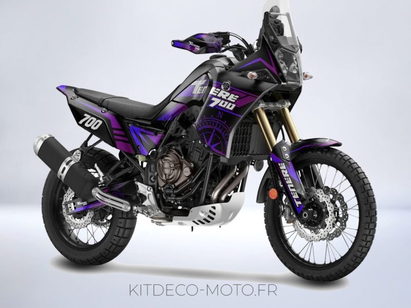 kit déco yamaha 700 tenere horloge violet