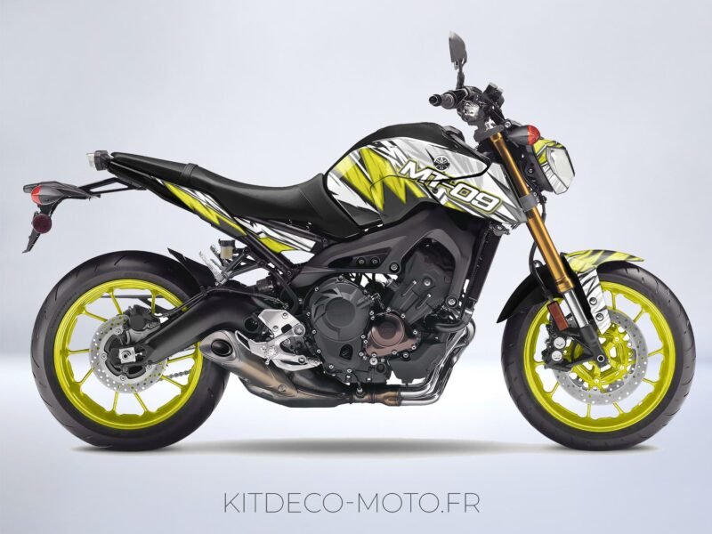 kit déco yamaha mt 09 flash jaune
