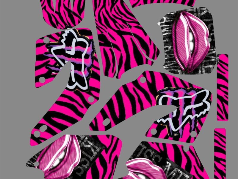 kit déco honda 125 / 250 cr (2000 2001) – fox rose