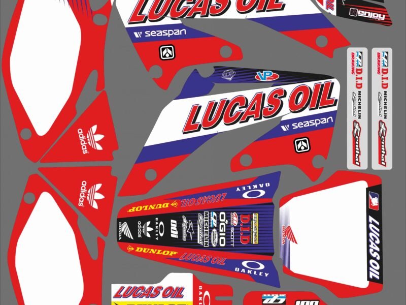 kit déco honda 450 crf (2002 2004) lucas oil
