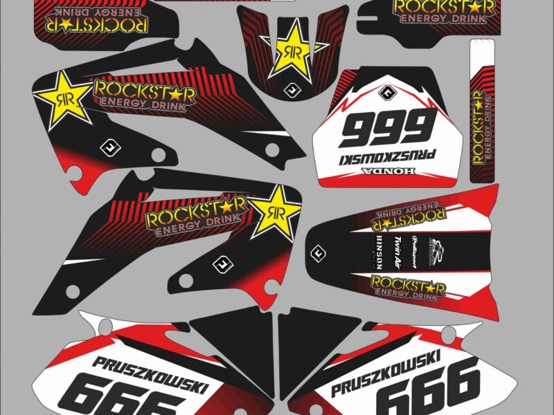 kit déco honda 450 crf (2002 2004) rockstar noir