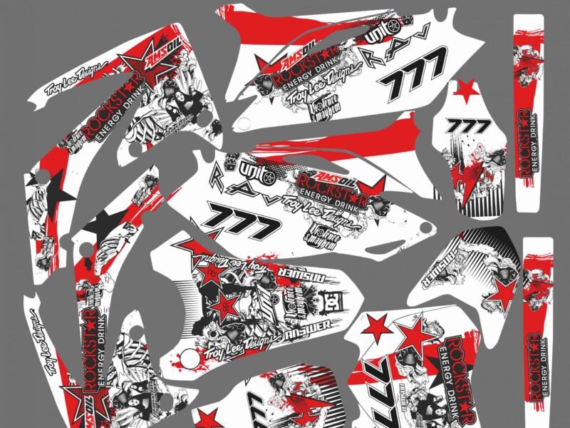 kit déco honda 450 crf (2009 2012) rockstar rouge