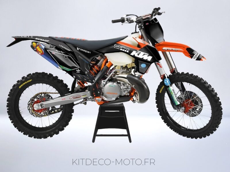 kit déco ktm exc / exc f (2014 2016) gopro noir