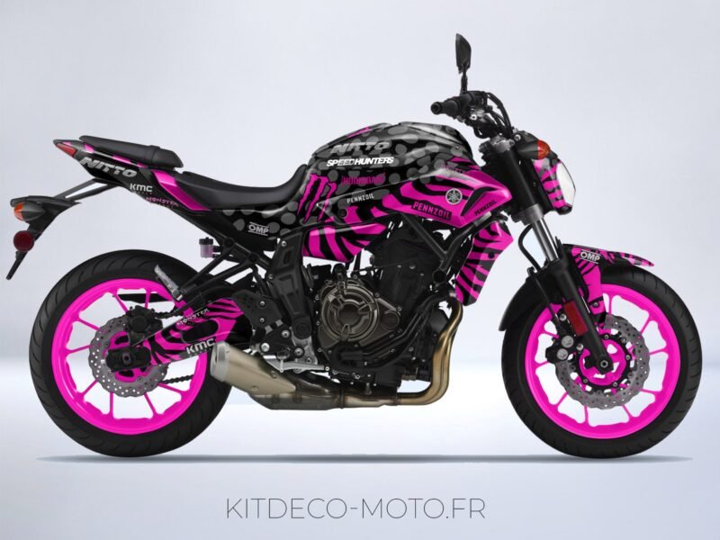 kit déco yamaha mt 07 tiger rose