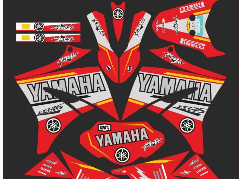 kit déco yamaha xt 125 – factory rouge