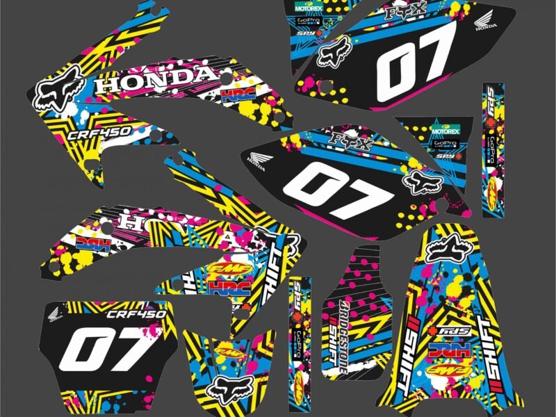 kit déco honda 450 crf (2005 2008) couleurs