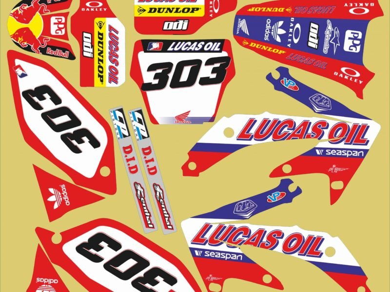 kit déco honda 450 crf (2005 2008) lucas oil
