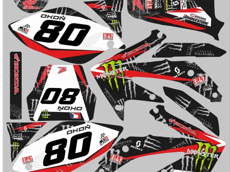 kit déco honda 450 crf (2005 2008) monster energy