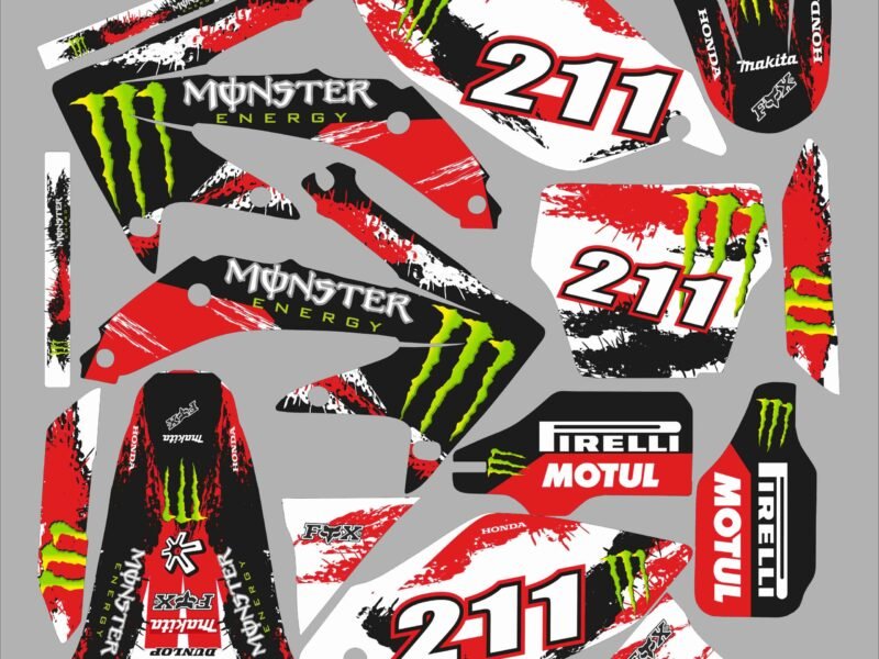 kit déco honda 450 crf (2005 2008) monster