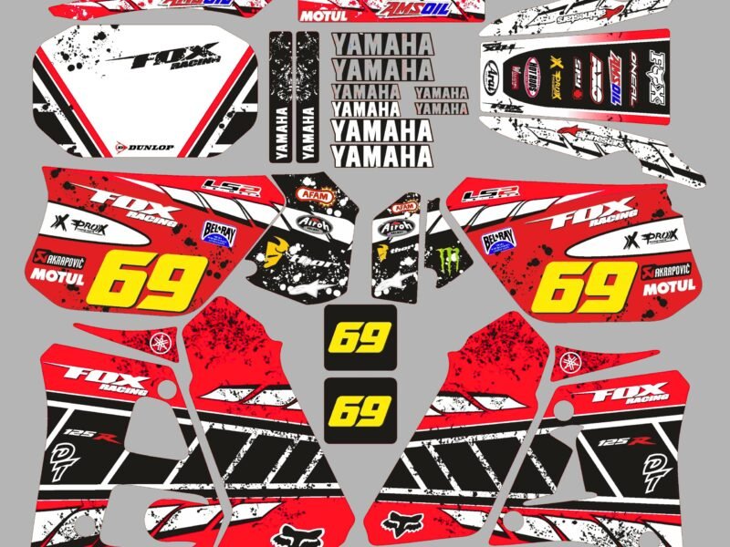 kit déco yamaha dt 125 – cyran rouge