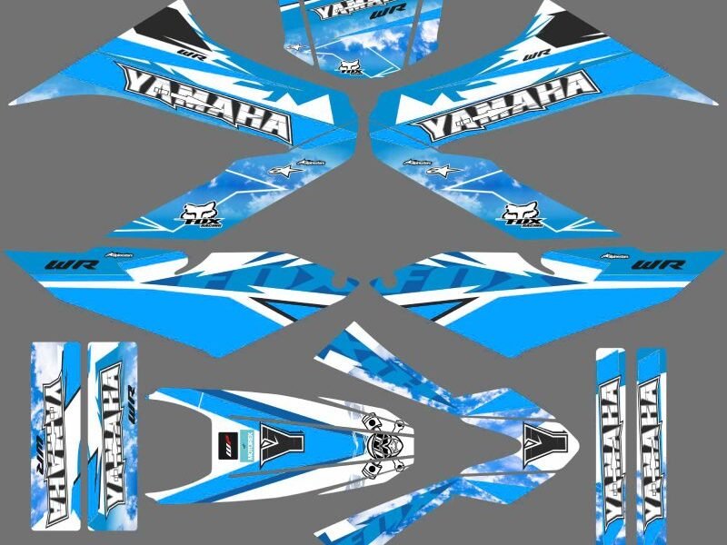 kit déco yamaha wr 125 lake cyan