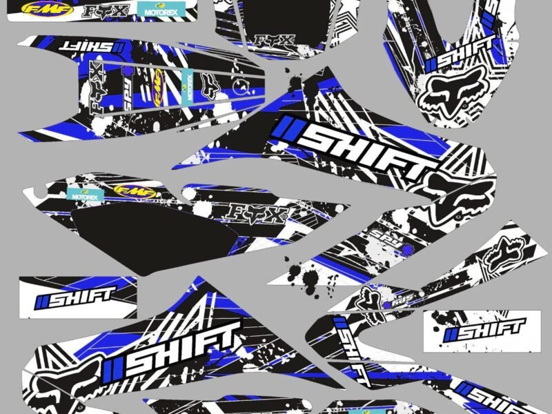 kit déco yamaha wr 125 tâches bleu
