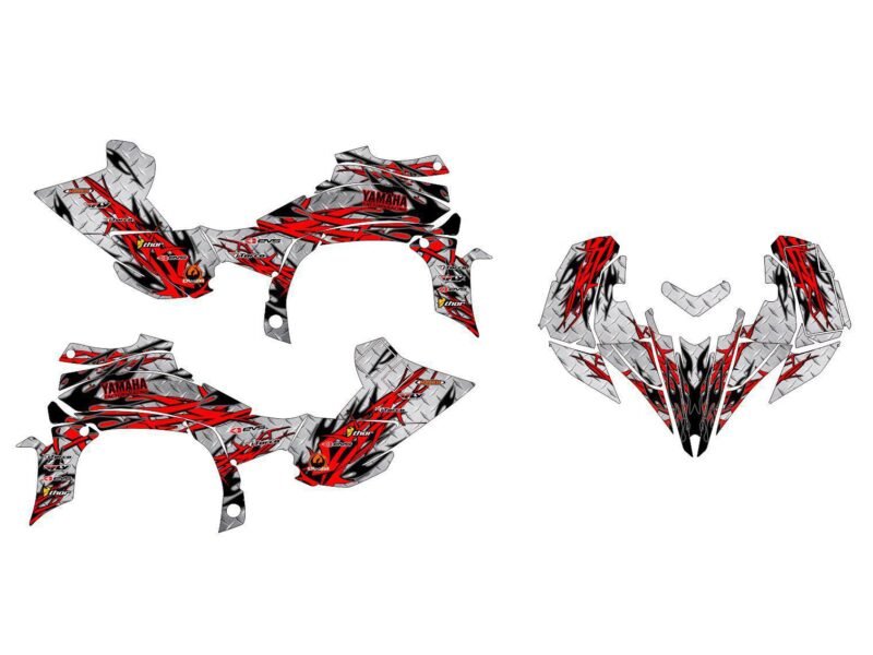 kit déco yamaha yfm 450 yfz carbone rouge