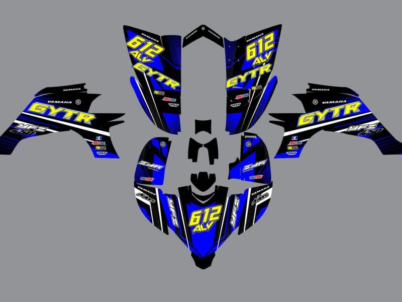 kit déco yamaha yfm 450 yfz course rouge