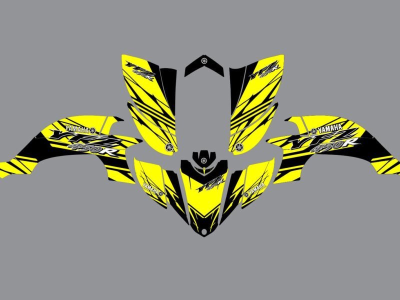 kit déco yamaha yfm 450 yfz factory jaune