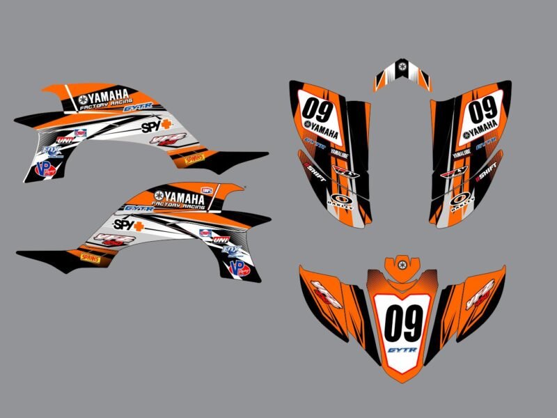 kit déco yamaha yfm 450 yfz factory orange