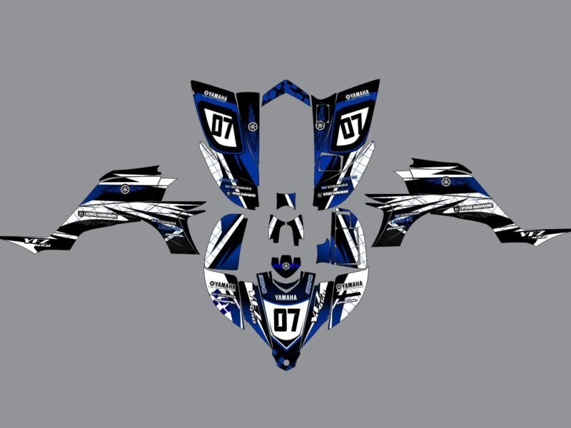 kit déco yamaha yfm 450 yfz factory racing bleu
