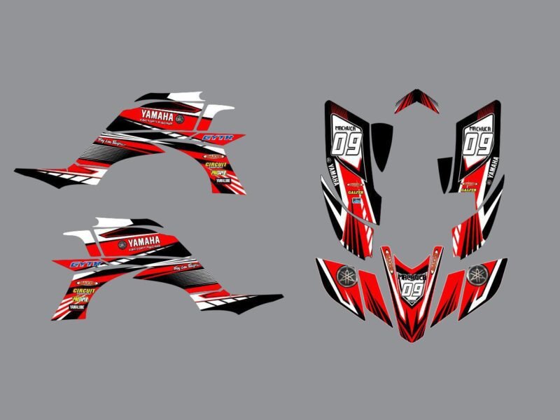 kit déco yamaha yfm 450 yfz factory rouge