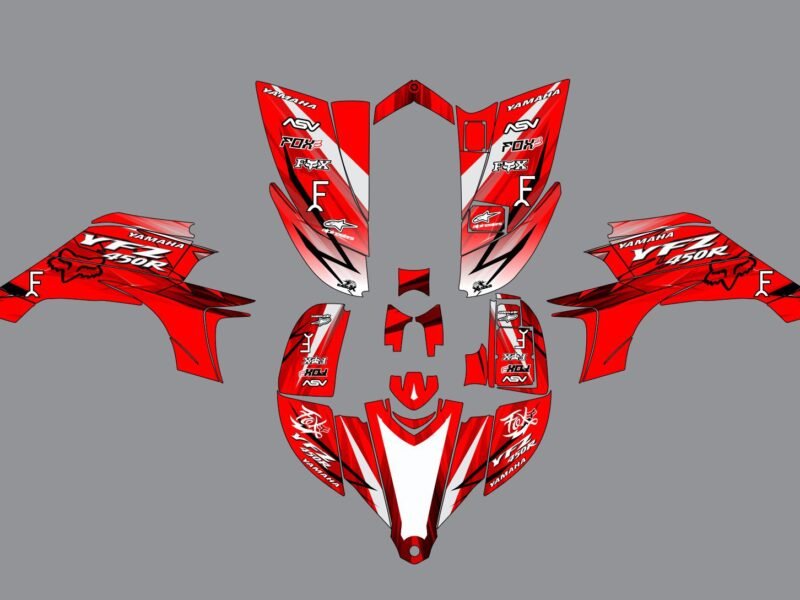 kit déco yamaha yfm 450 yfz full rouge