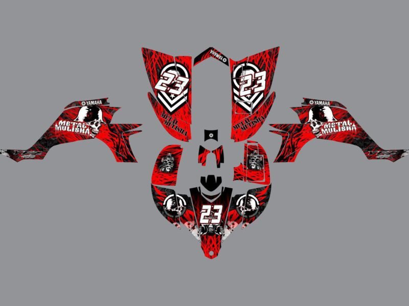 kit déco yamaha yfm 450 yfz metal rouge