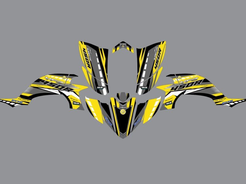 kit déco yamaha yfm 450 yfz racing jaune