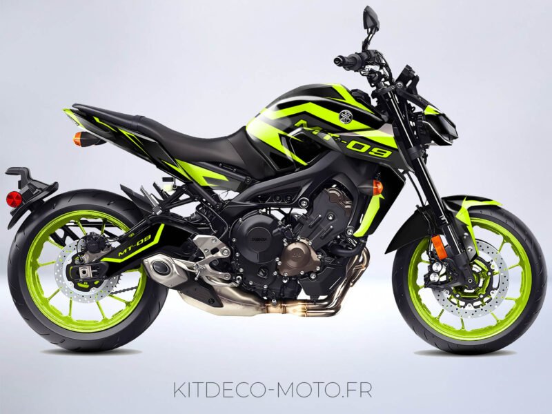 kit déco yamaha mt 09 factory jaune #2
