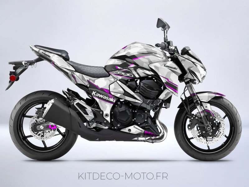 kit déco kawasaki z800 camouflage rose