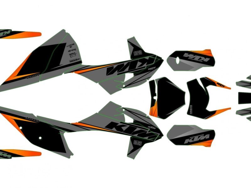 kit déco ktm exc / exc f (2020 2023) army #5