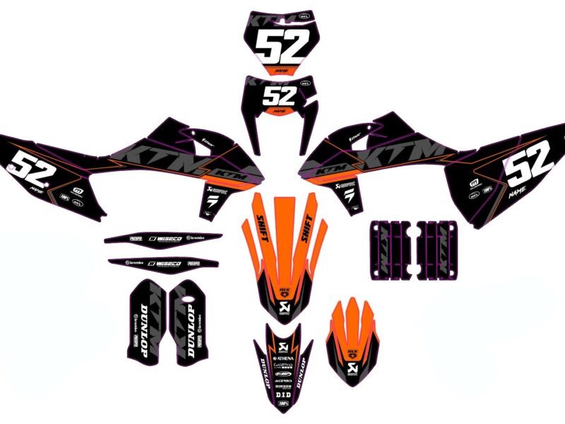 kit déco ktm exc / exc f (2020 2023) army