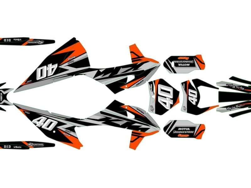 kit déco ktm exc / exc f (2020 2023) racing gris