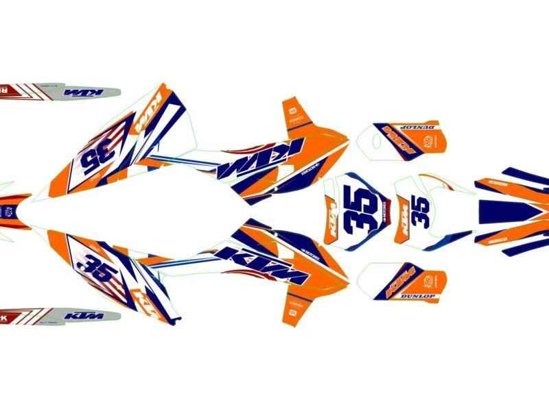 kit déco ktm exc / exc f (2020 2023) racing