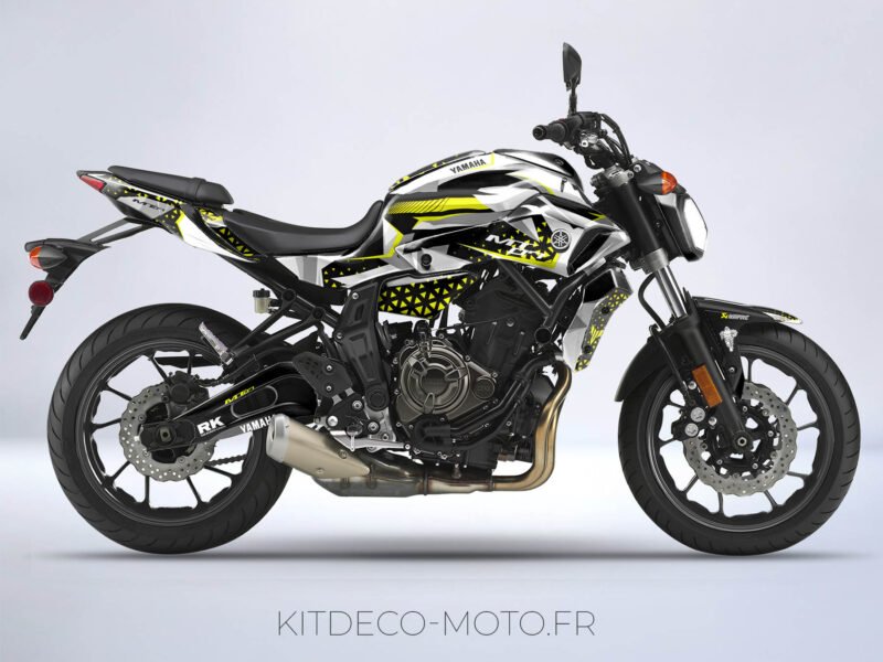 kit déco yamaha mt 07 draft jaune