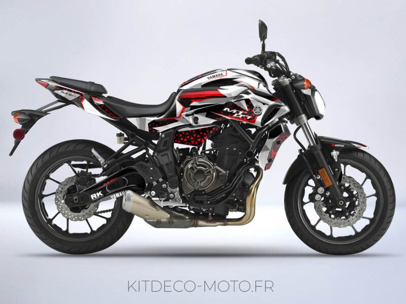 kit déco yamaha mt 07 draft rouge