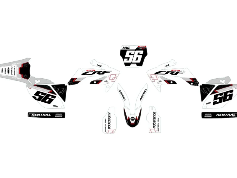 kit déco honda 250 crf (2004 2005) race blanc