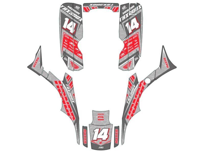 kit déco honda 300 trx racing rouge