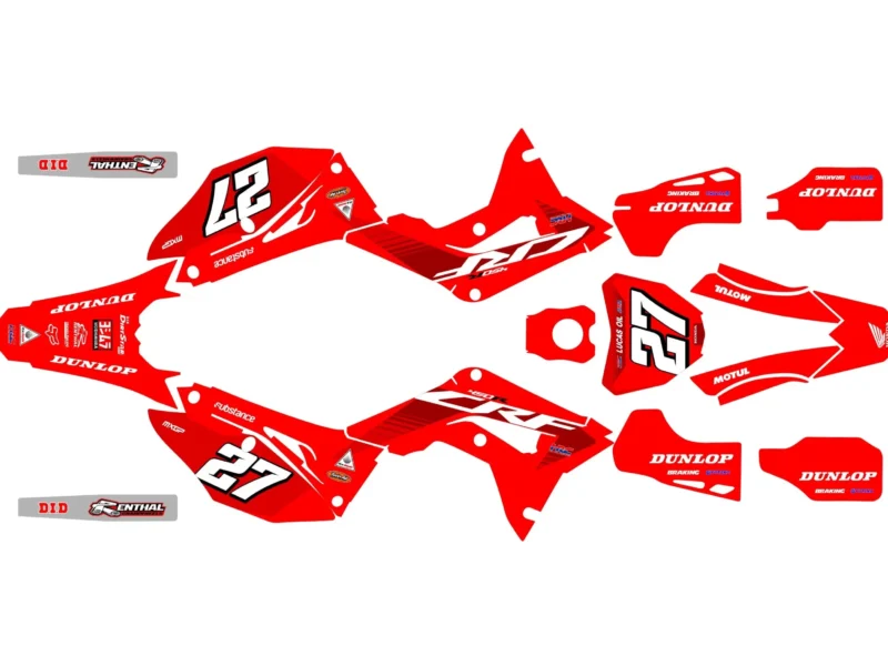 kit déco honda 450 crf (2017 2020) – factory rouge