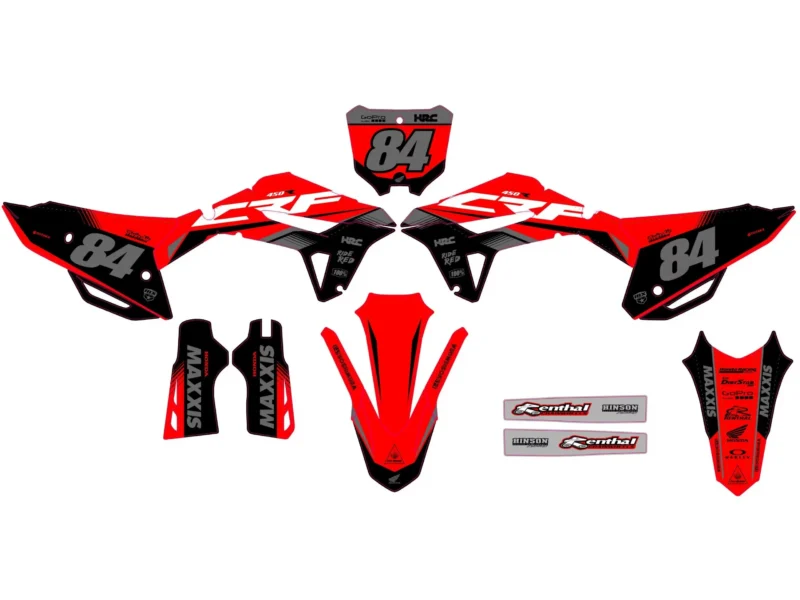 kit déco honda 450 crf (2021 2024) airon gris