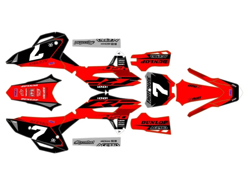 kit déco honda 450 crf (2021 2024) race rouge