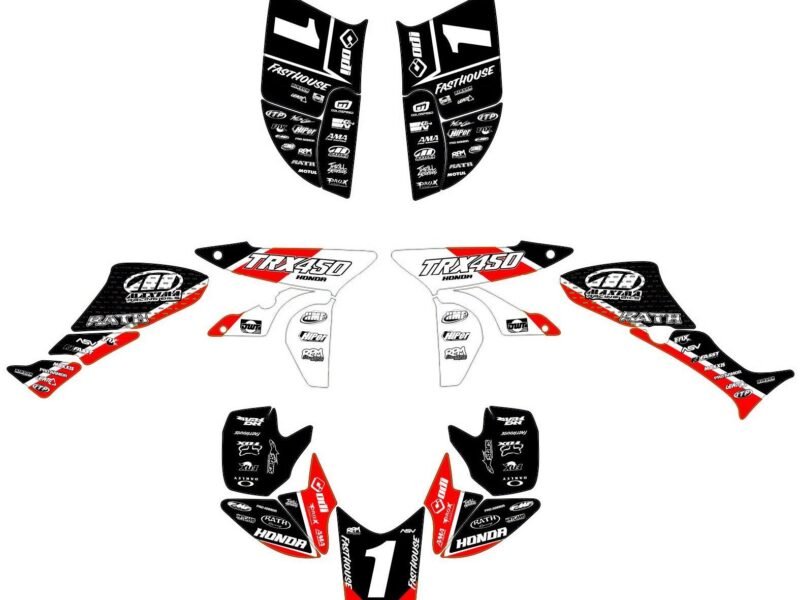 kit déco honda 450 trx racing rouge #2