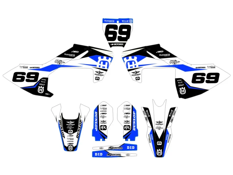 kit déco husqvarna 85 tc (2018 2024) race bleu