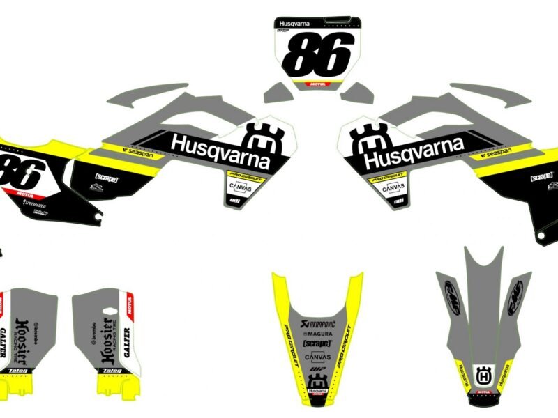 kit déco husqvarna 250 / 450 fc (2023 2024) husq gris