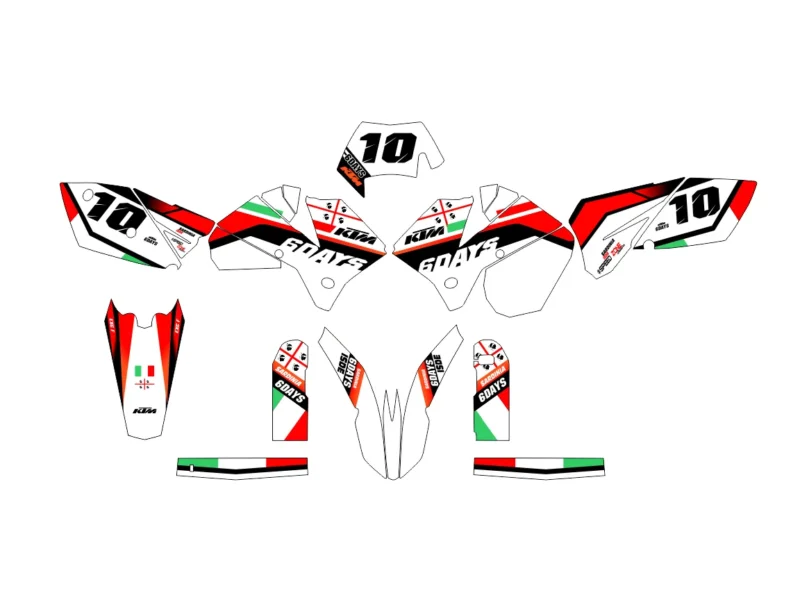 kit déco ktm exc / exc f (2004 2007) six days