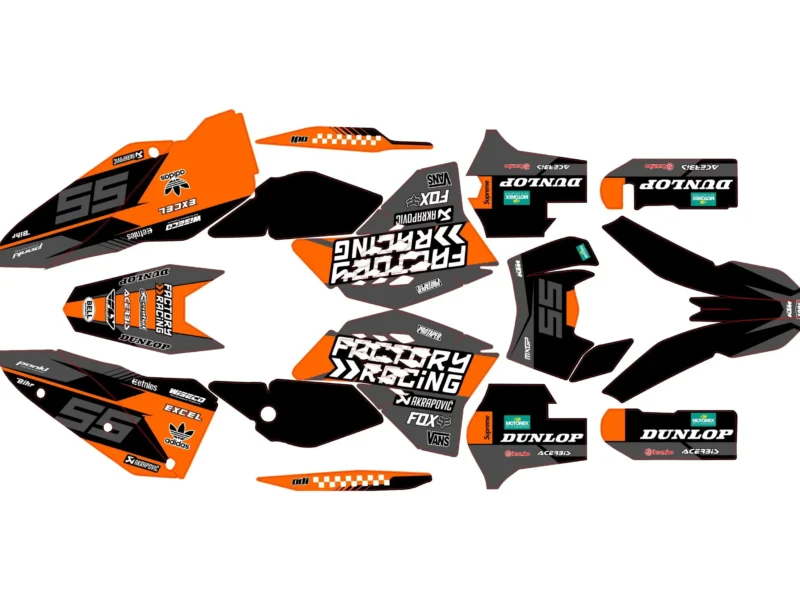 kit déco ktm exc / exc f (2008 2011) factory racing