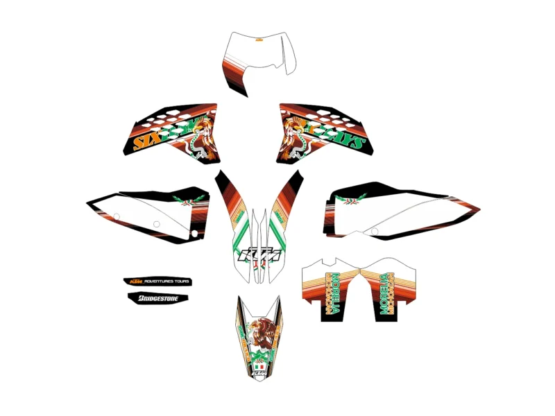 kit déco ktm exc / exc f (2008 2011) six days