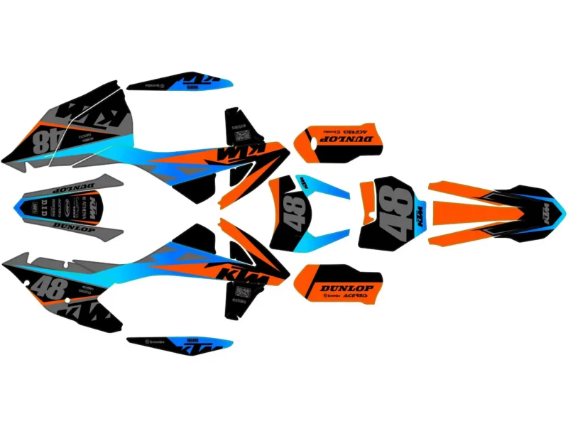 kit déco ktm exc / exc f (2017 2019) bi color