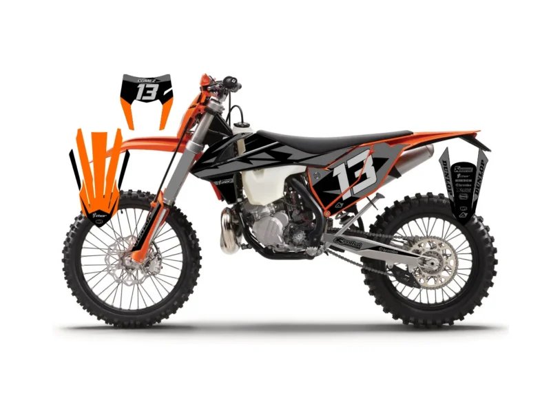 kit déco ktm exc / exc f (2017 2019) factory gris #3