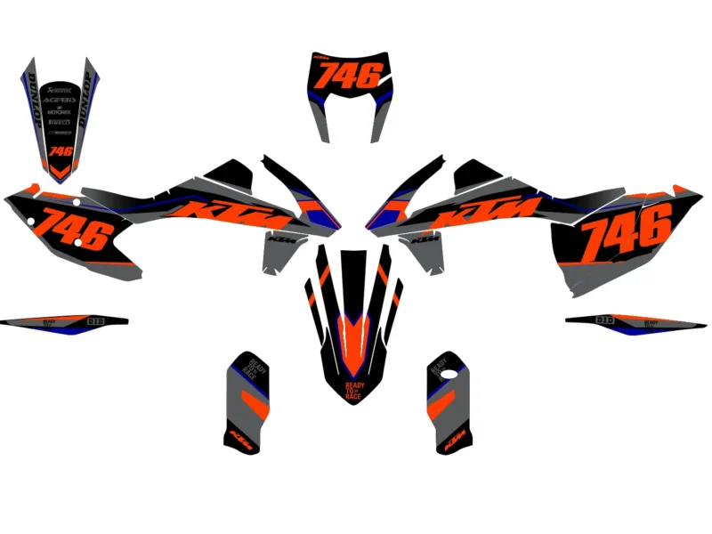 kit déco ktm exc / exc f (2017 2019) fast