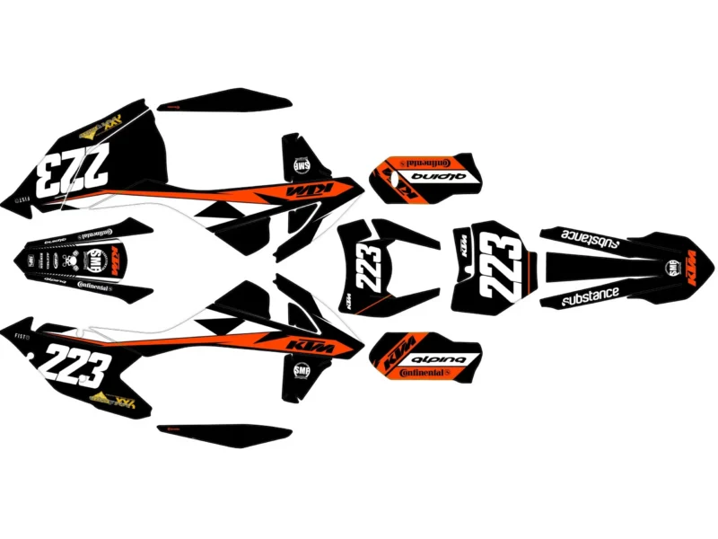 kit déco ktm exc / exc f (2017 2019) racing